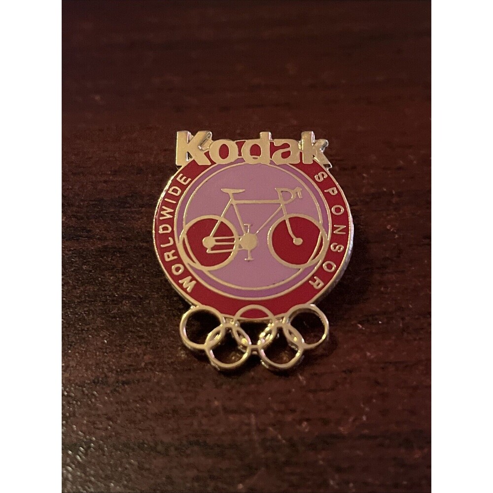Vintage‎ Kodak Worldwide Sponsor Cycling Olympics Lapel Hat Pin